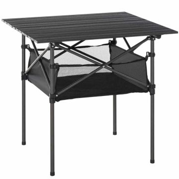 Складной кемпинговый стол Outsunny 70x70x69 см, черный.