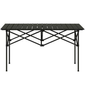 Kokoontaitettava retkipöytä, 2 hengelle, Musta, 95 × 55 × 50 cm