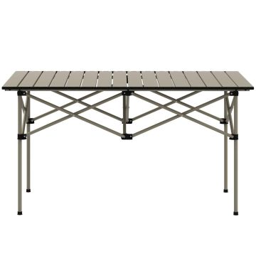 Kokoontaitettava retkipöytä, 2 hengelle, Beige, 95 × 55 × 50 cm
