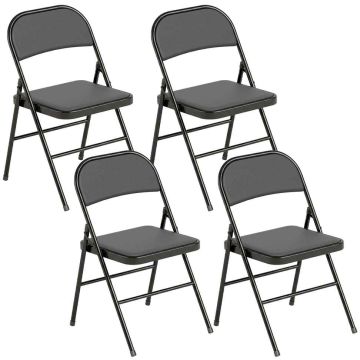 Kokoontaitettavat tuolit, 4 kpl, 45 × 78 × 46 cm