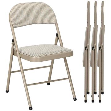 Kokoontaitettavat tuolit, 4 kpl, Beige, 45 × 78 × 46 cm
