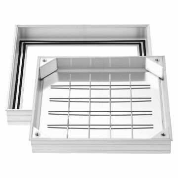 Tarkastusluukku kehyksellä VEVOR ZD006-SZ, upotettava, 400 × 400 × 55 mm