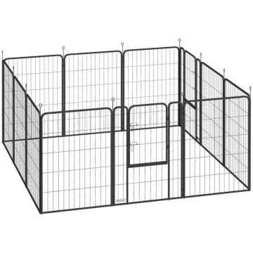 Koira-aitaus PawHut 272x136x100cm, musta