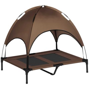 Лежанка для собак PawHut 92x76x90см, коричнево-чёрная