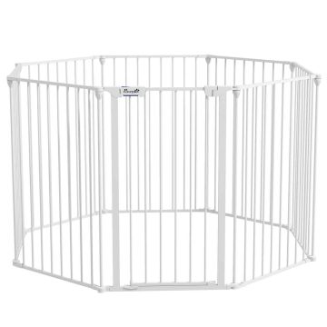Вольер для собак PawHut 154x154x90см, белого цвета
