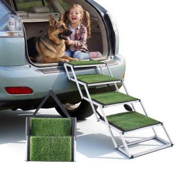 Koiraportaat autoon VEVOR 47.5x43-5-2, 4 askelmaa, 52,5 × 45,5 × 18,5 cm