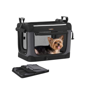 Feandrea Dog Cage, 4 Mesh Doors, 50 × 35 × 35 cm