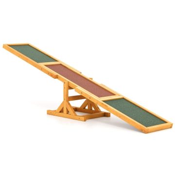 Dog agility swing, up to 30 kg, Yellow, 179 × 30 × 55 cm