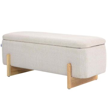 Penkkirahi säilytyslaatikolla Homcom 111x44x44,5cm, hiekan/vaaleanruskea väri