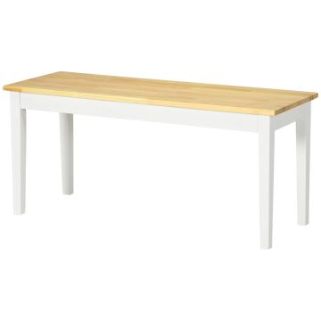 Penkkituoli Homcom 102x36x45cm, vaaleanruskea/valkoinen
