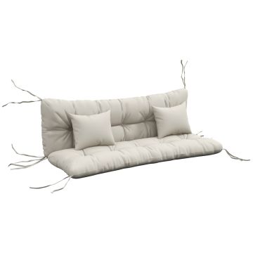 Penkin tyynyt, 4 osan setti, Valkoiset, 150 × 50 × 12 cm