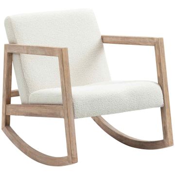 Keinutuoli Homcom 60x81x71cm, kerma/vaaleanruskea
