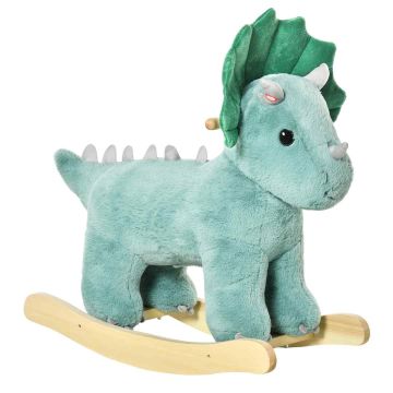 Keinunnallinen dinosaurus Homcom 64x30x54cm., vihreä/vaaleanruskea