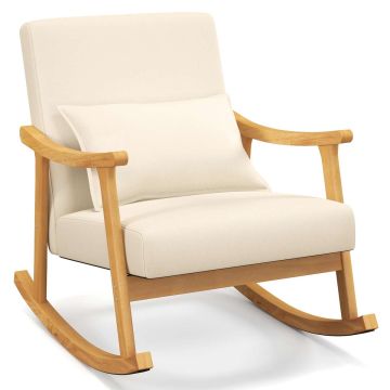 Rocking armchair, With lumbar cushion, 78.74 × 82.55 × 66.04 cm