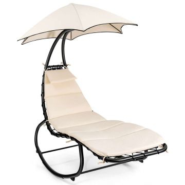 Rocking hammock chair, with canopy and cushion, 184 × 187 × 147 cm
