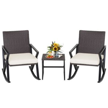 Set of 3 rocking chairs