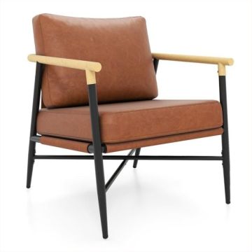 Living room armchair, Brown, 70 × 74 × 86 cm