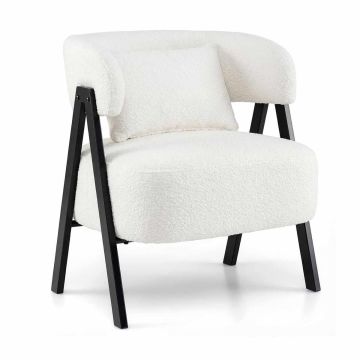 Living room armchair, with lumbar cushion, 65 × 72.5 × 62 cm