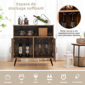 Living room cabinet, 2 doors and open shelf, 76 × 78 × 40 cm