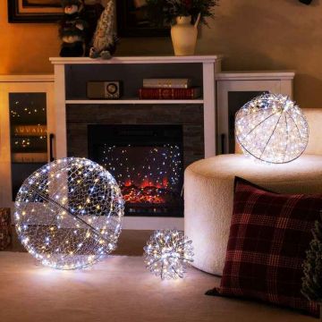 Valaistujen joulupallojen sarja, 3 kpl, 435 LED-valoa