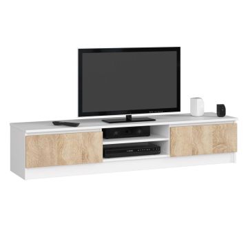 TV-taso RTV K120, valkoinen/tammi