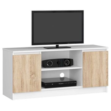 TV-taso RTV K120, valkoinen/tammi