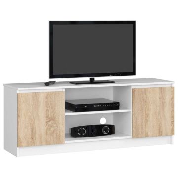 TV-taso RTV K120, valkoinen/tammi