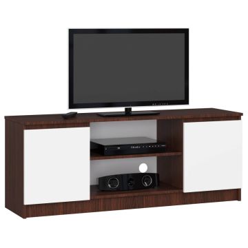 TV-taso RTV K120, tummanruskea/valkoinen