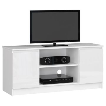 TV-taso RTV K120, kiiltävän valkoinen
