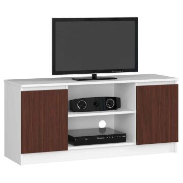 TV-taso RTV K120, valkoinen/tummanruskea