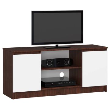 TV-taso RTV K120, tummanruskea/valkoinen