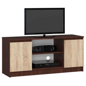 TV-taso RTV K120, tummanruskea/tammi