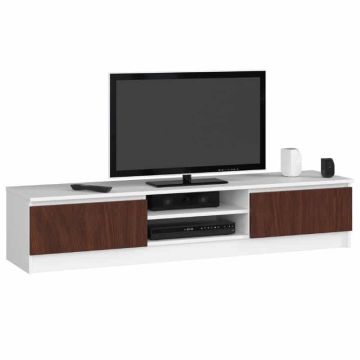 TV-taso RTV K120, valkoinen/tummanruskea