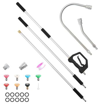 Painepesurin teleskooppivarsi VEVOR SSG06, 7 suutinta, 277,5 × 14,5 × 3,1 cm