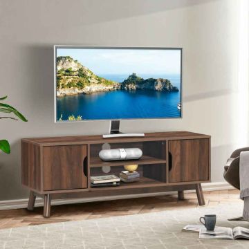 TV Stand, Open Shelf and 2 Cabinets