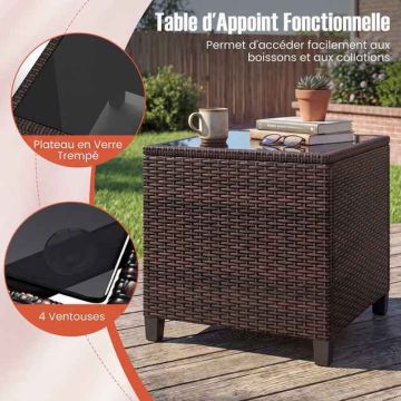 Patio furniture set, 3 pieces