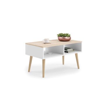 Skandinaaviseen tyyliin sopiva sohvapöytä Sandi 90x55x50cm, beige