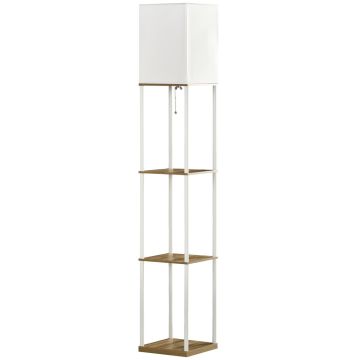 Hyllyllinen lattiavalaisin, 3 hyllyä, 26 × 26 × 159 cm