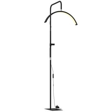 Lattiavalaisin, Puhelinteline, Musta, 77,5 × 20,5 × 136–186 cm