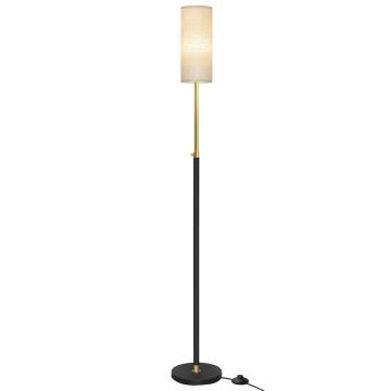 VASAGLE floor lamp, adjustable height, Black, 25 × 25 × 148 cm