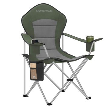 Retkituoli SONGMICS GCB005CD01, Kokoontaitettava, Vihreä/harmaa, 61 × 93 × 108 cm