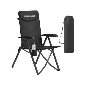 Retkituoli SONGMICS GCB015BZ01, Kokoontaitettava, 95°–150°, Musta, 70 × 60 × 110 cm