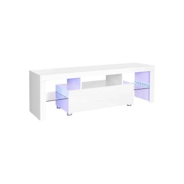 TV-taso LED-valaistuksella LTV14WT 140 x 35 x 45 cm, valkoinen