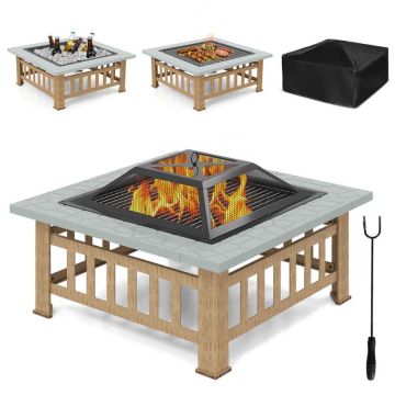 Ugniakuras, 3 viename, 81 × 81 × 50 cm