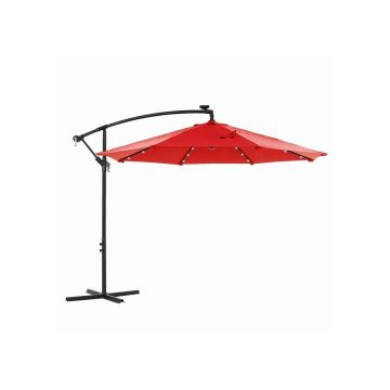 Aurinkovarjo LED-aurinkovalaistuksella Ø 300 cm