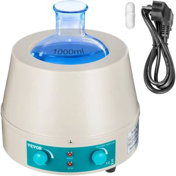 1000 ml:n magneettisekoitin, jossa on 350 W:n lämmityskupu ja digitaalinen näyttö
