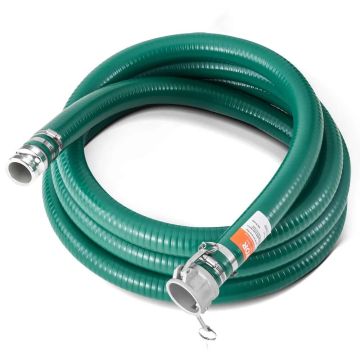 Imuletku 51 mm x 6,1 m, vihreä, Camlock-liittimillä ja alumiinisilla kiinnikkeillä