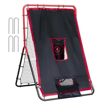 Baseball- ja softball-pallon paluuverkko, 1,5 x 1,2 metriä, syöttämisen harjoitusväline