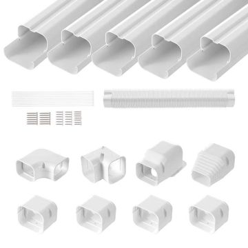 Mini Split Line PVC -suojussarja, 76,2 mm x 3110 mm, valkoinen