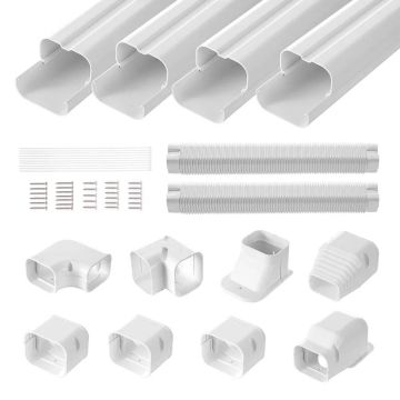 Mini koristeellinen PVC-putkikorkki, 76,2x5350 mm, valkoinen